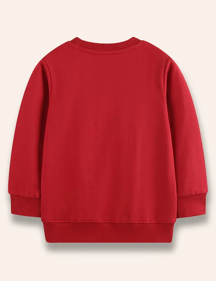 Christmas Penguin Reindeer Santa Claus Appliqué Sweatshirt