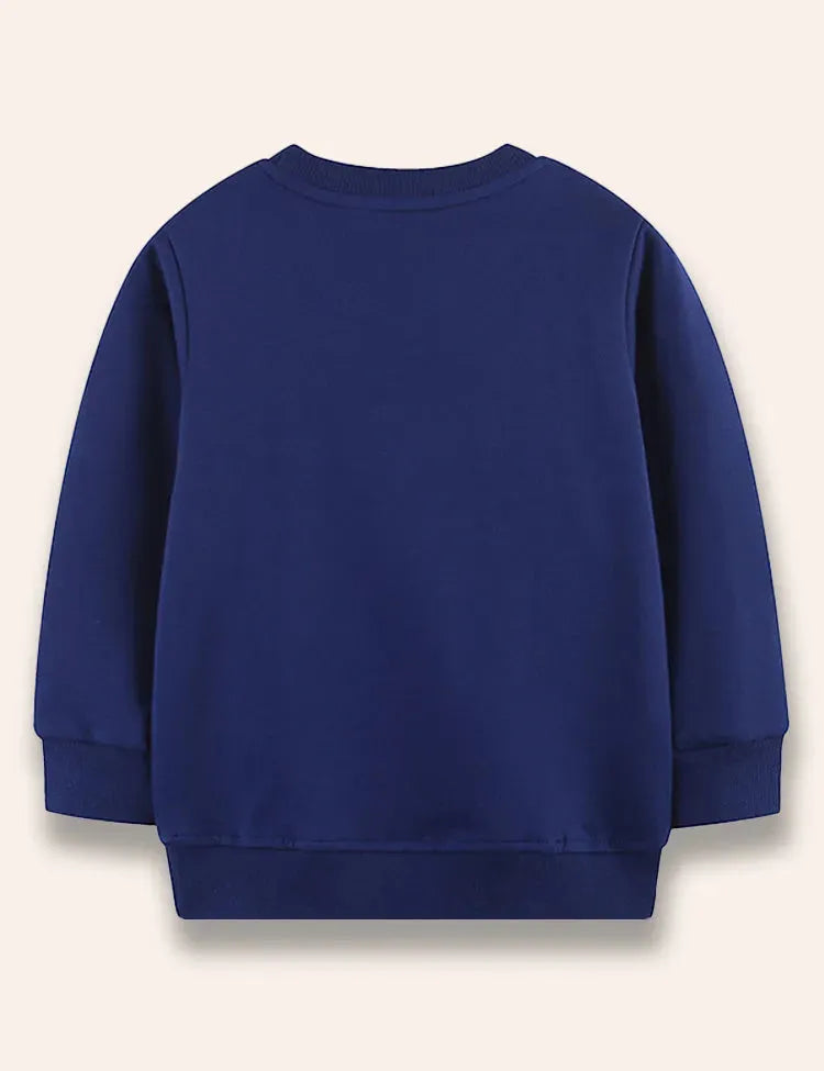Christmas Lampion Reindeer Appliqué Sweatshirt