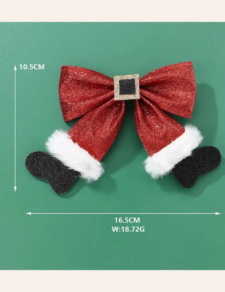 2PCS Christmas Bow Hairpins