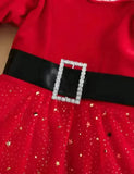 Christmas Starry Tulle Party Dress+Bow Headband