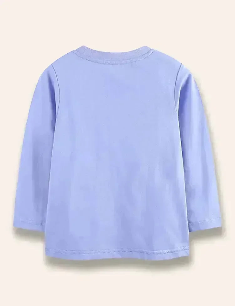 Cartoon Crocodile Printed Long Sleeve T-Shirt