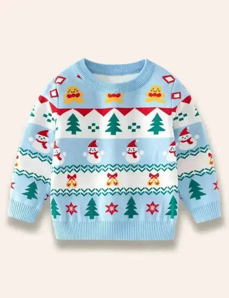 Christmas Snowman&Gingerbread Man Sweater