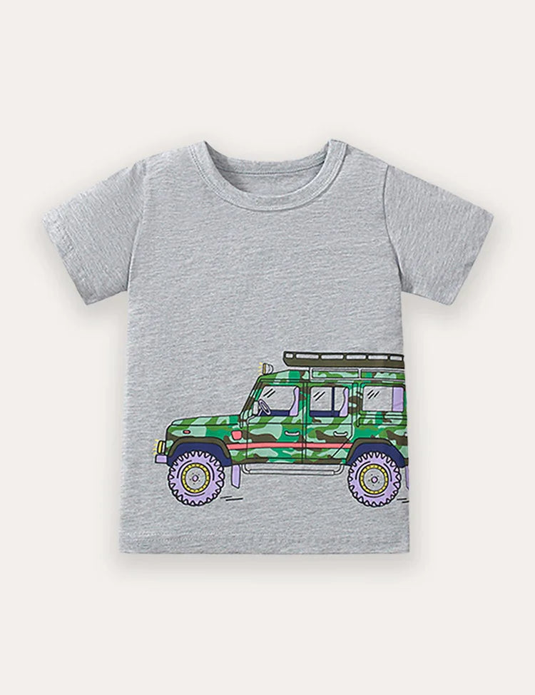 Cartoon Printed Short Sleeve T-Shirt