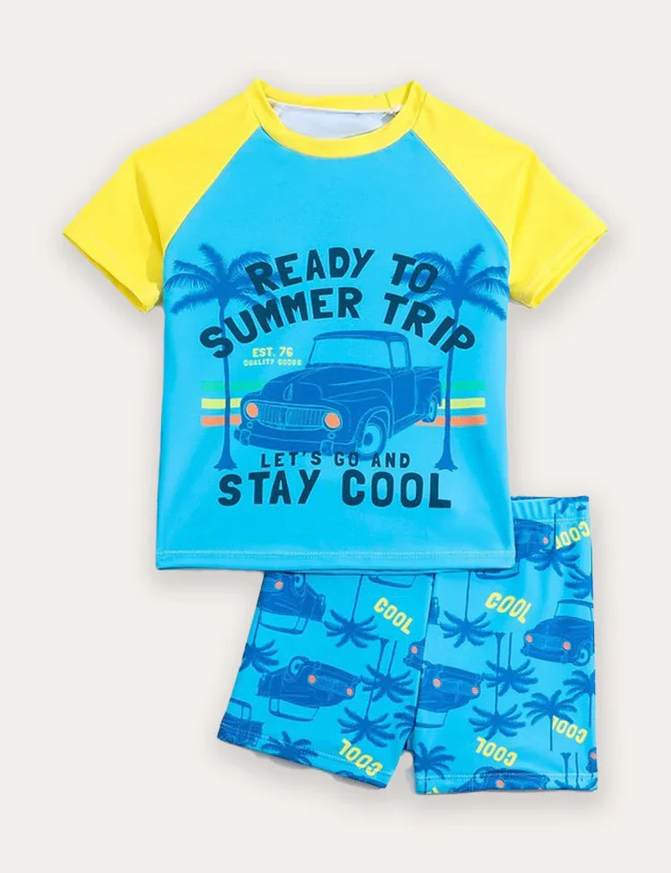 Cartoon Print One-piece Swimsuit