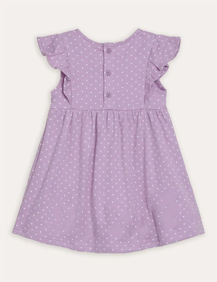 Lilac Purple Llama Appliqué Summer Dress