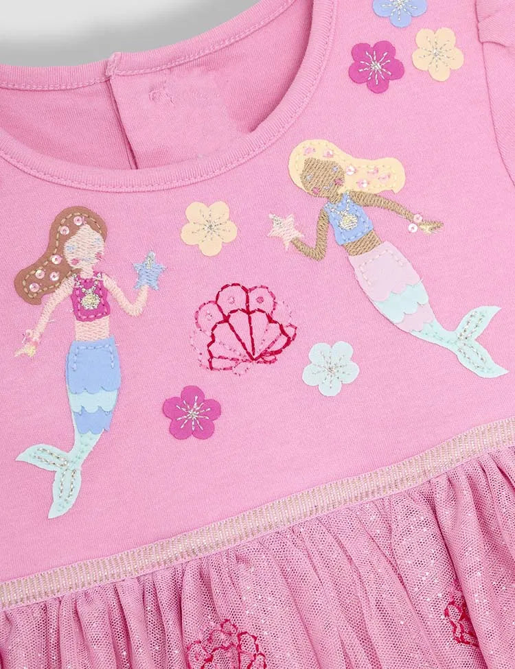 Mermaid Applique Tulle Dress