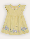 Yellow Bunny Appliqué Summer Dress