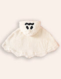 Halloween Padded Pumpkin Ghost Embroidered Cape