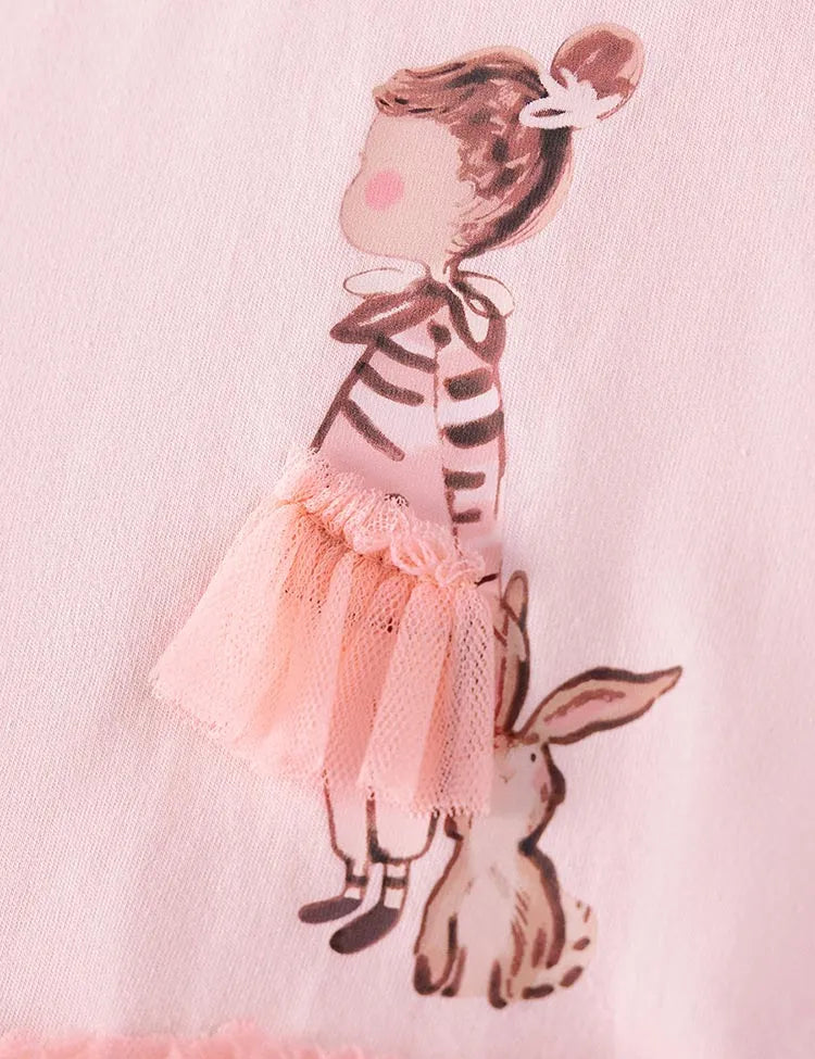 Cute Girl Long Sleeve Tulle Dress