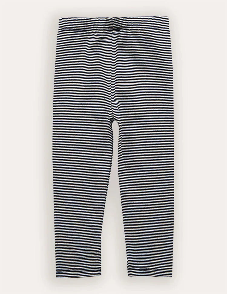 Cotton Car Applique Striped Leggings