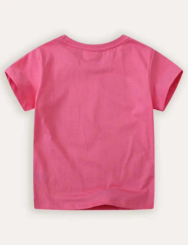 Rainbow Sequin Short Sleeve T-shirt