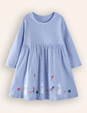 Floral Bunny Embroideried Dress