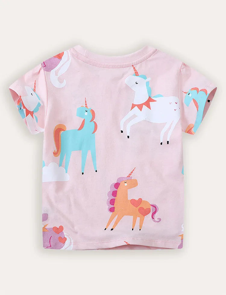 Unicorn Print T-shirt