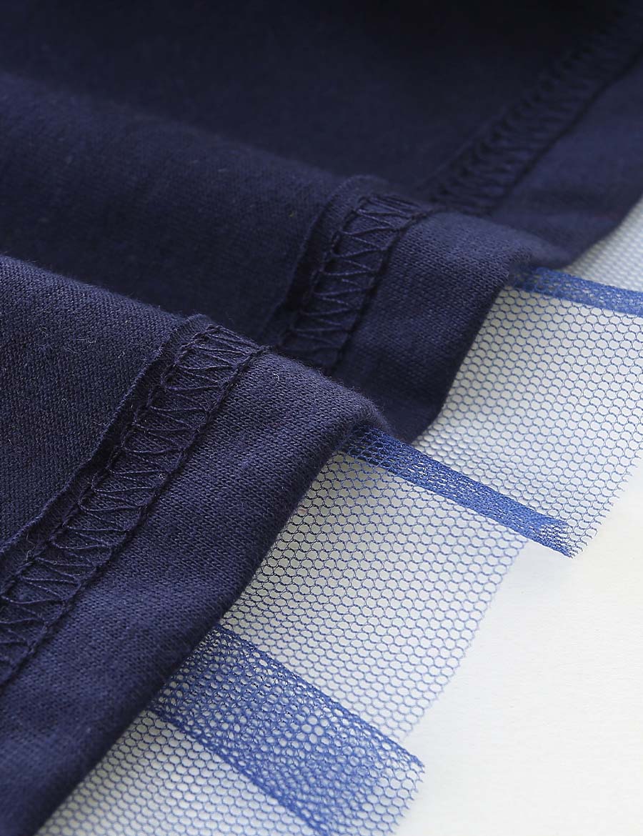 Christmas Santa Elk Applique Tulle Dress