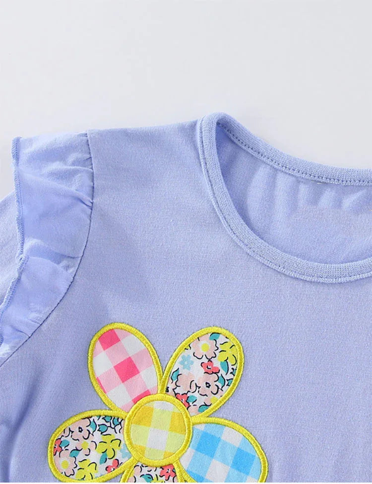 Floral Patchwork Applique Dress