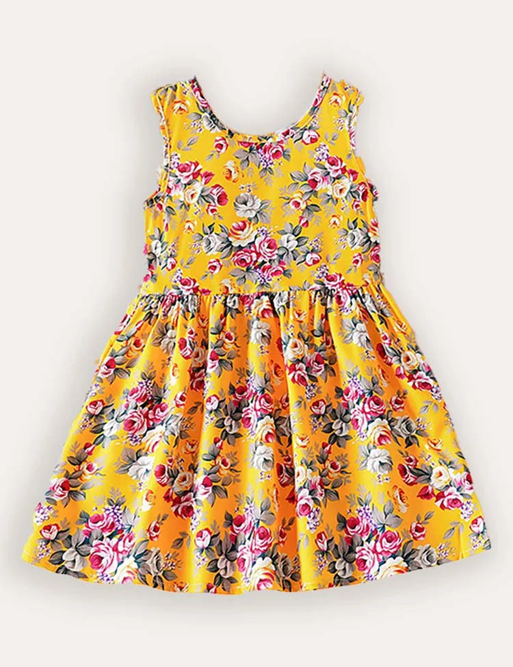 Floral Print Sleeveless Dress