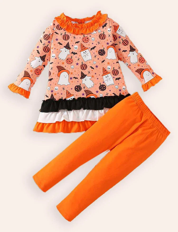 Halloween Printed Lace Set