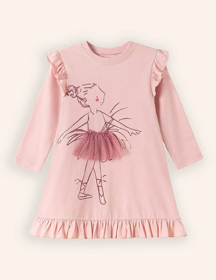 Ballet Girl Long Sleeve Dress