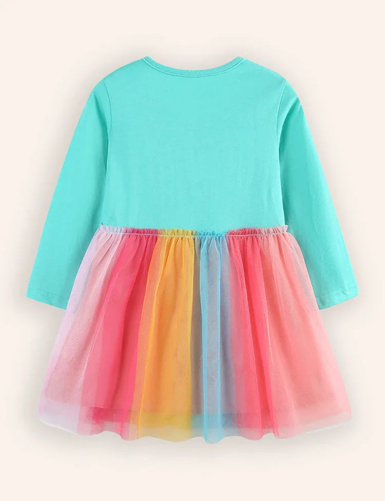 Unicorn Print Tulle Dress