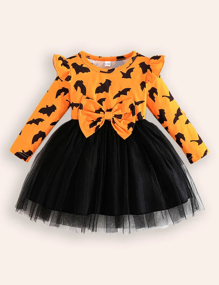 Halloween Cute Bat Tulle Dress