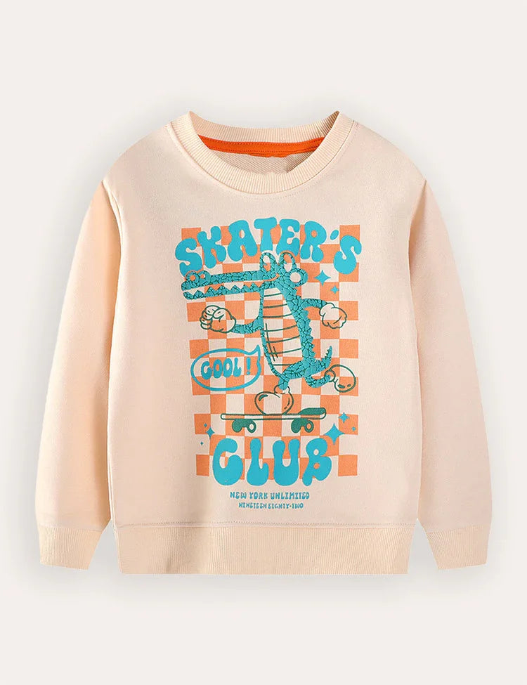 Dinosaur Foam Print Sweatshirt
