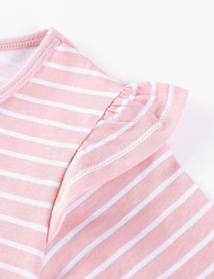 Cure Bunny Appliqué Long Sleeves Cotton Dress