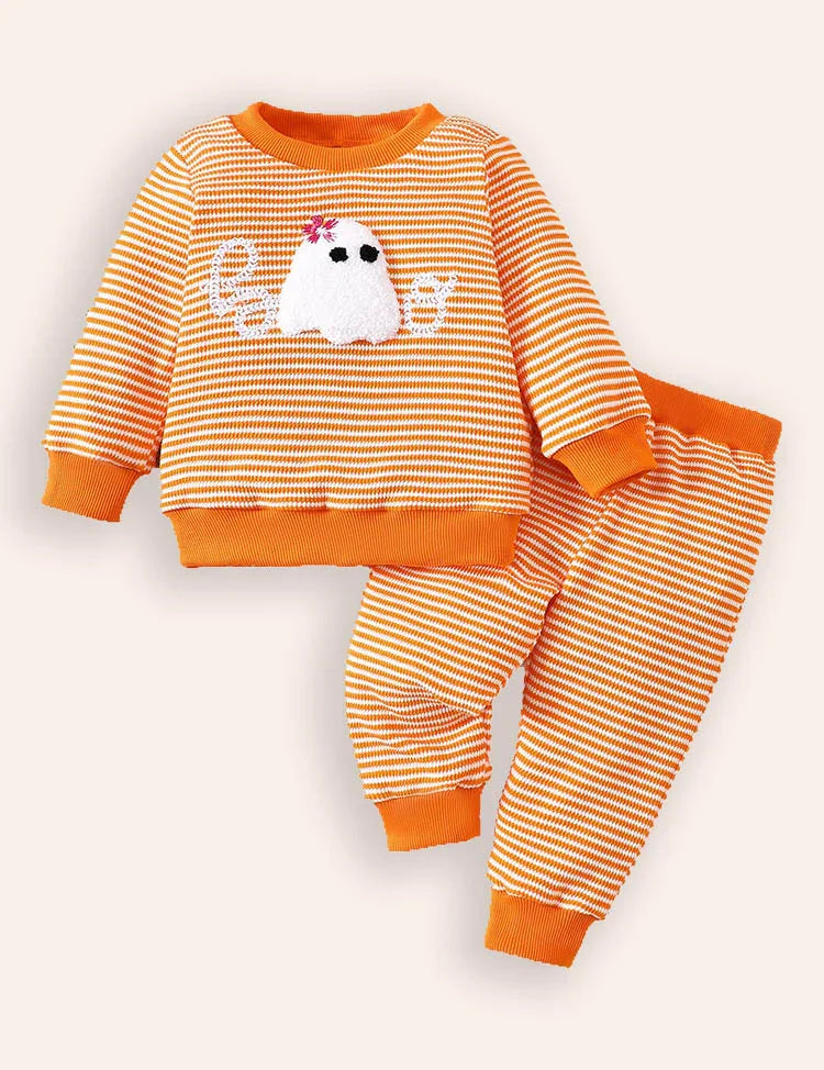 Halloween Ghost Embroidered Loungewear Set