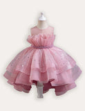 Glitter Trailing Tulle Party Dress