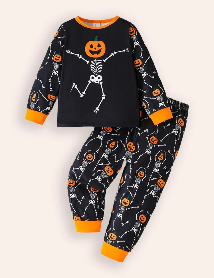Halloween Skull Pumpkin Print Set