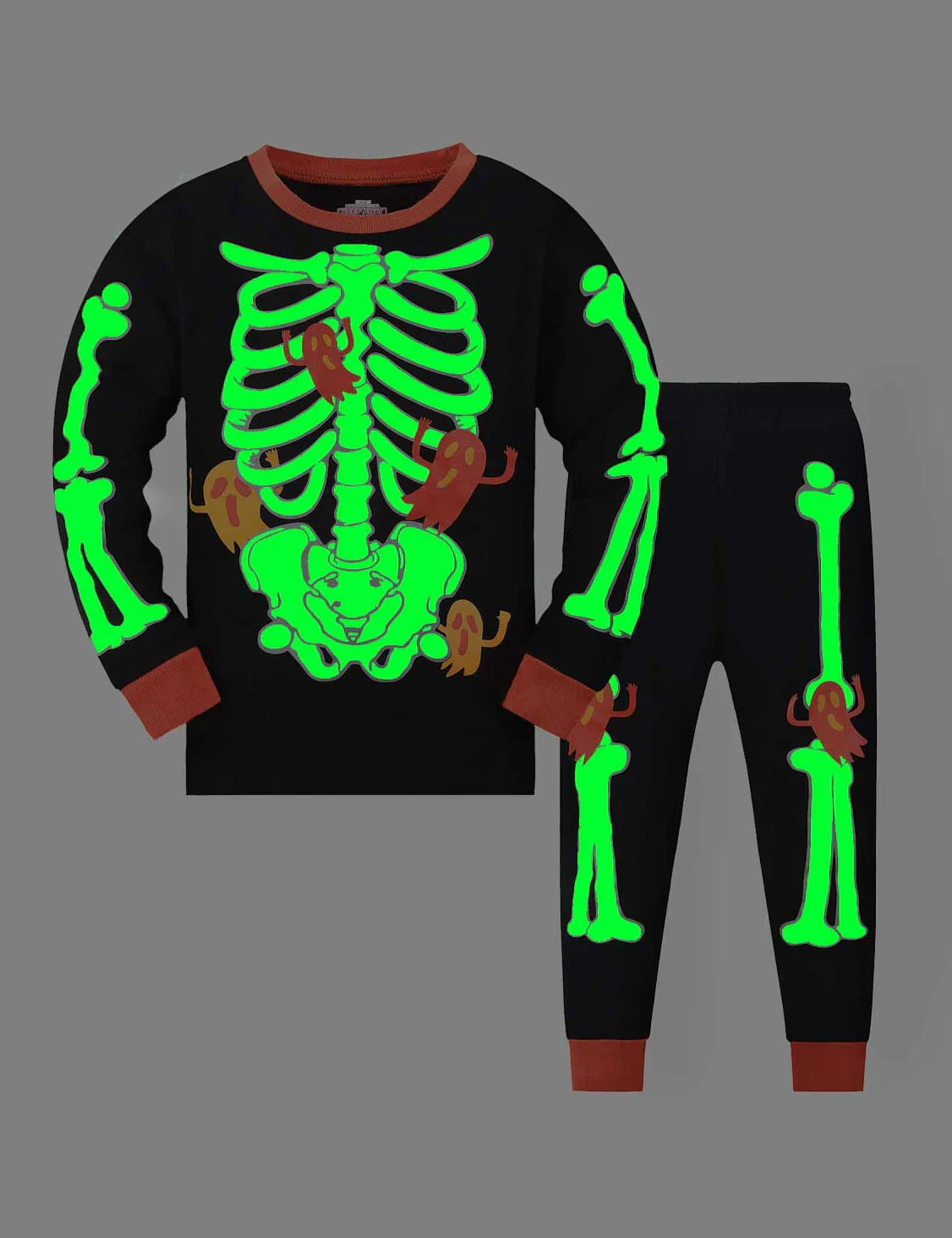 Halloween Luminous Skeleton Pajamas
