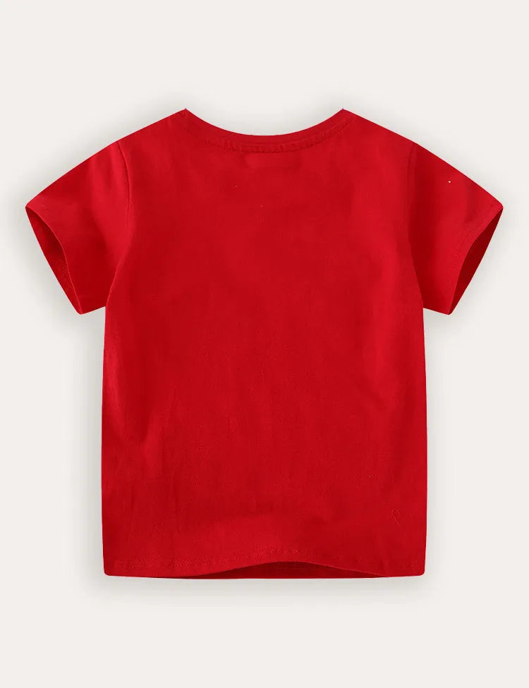 Dinosaur Embroidery Short Sleeve T-shirt