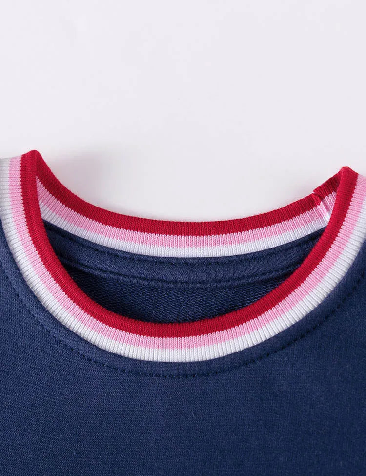 Cherry Appliqué Long Sleeve Dress