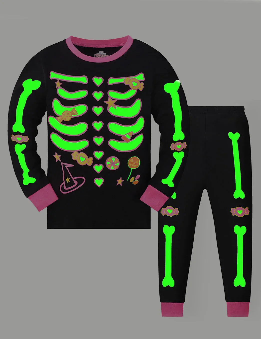 Halloween Luminous Skeleton Pajamas
