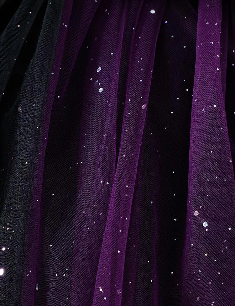 Halloween Cape Tulle Vest Dress Two-piece Set