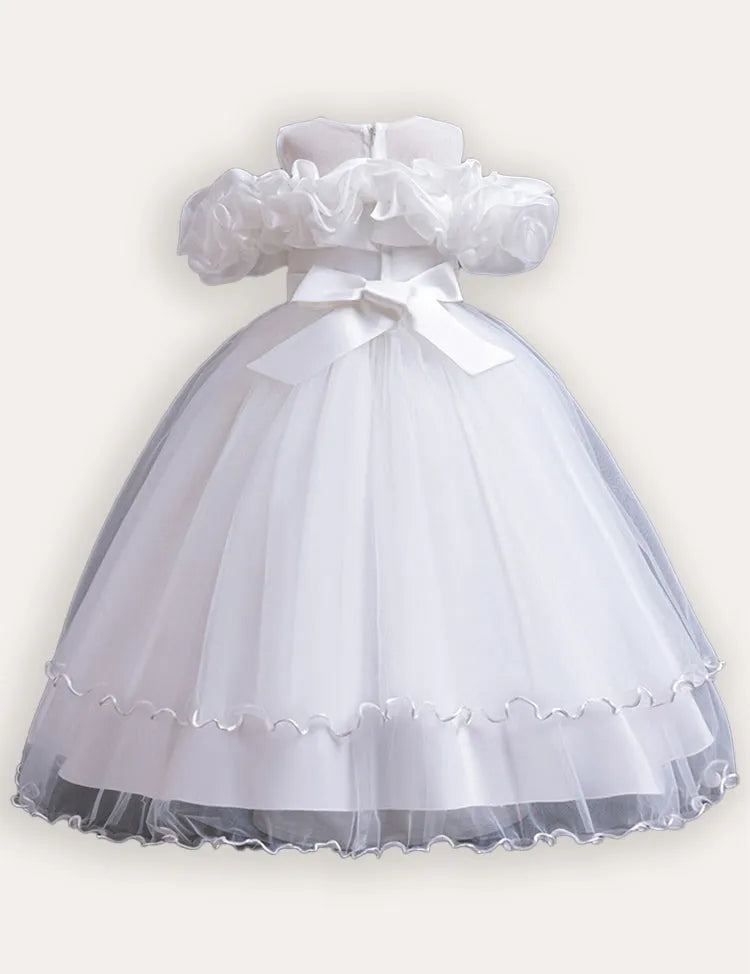 Flower Embroidered Long Princess Dress