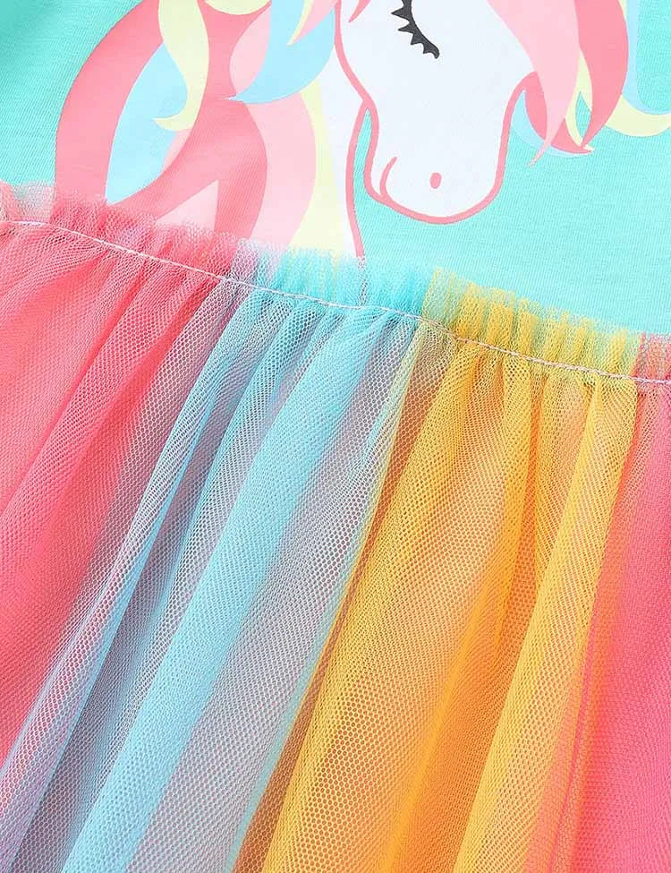 Unicorn Print Tulle Dress