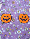 Halloween Applique Long Sleeve Dress