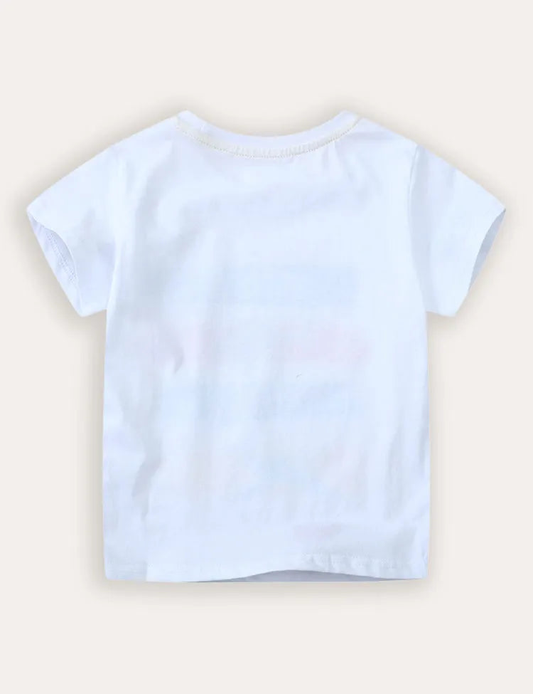 Airplane Print Short-sleeved T-shirt