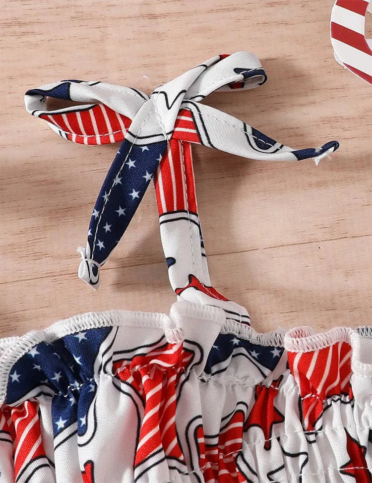 Suspender Star Independence Day Dress