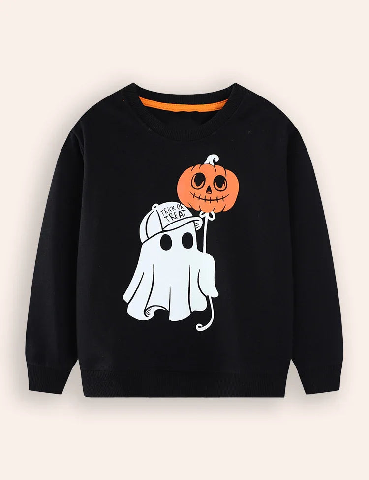 Halloween Luminous Print Sweatshirt