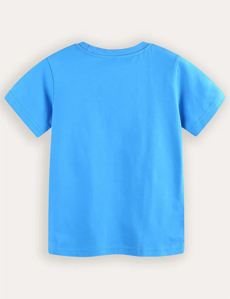 Shark Print Short Sleeve T-Shirt