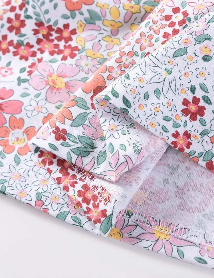 Floral Printed Long Sleeves Cotton Dress