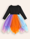 Halloween Colored Skeleton Tulle Dress