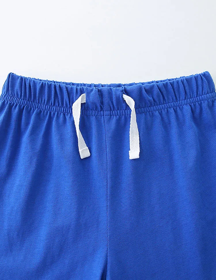 Cartoon Dinosaur Print Short Sleeve T-Shirt and Shorts Set