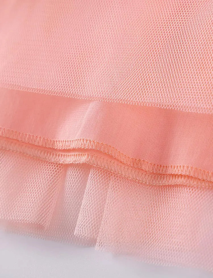 Cute Girl Long Sleeve Tulle Dress