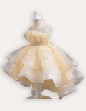 Glitter Trailing Tulle Party Dress