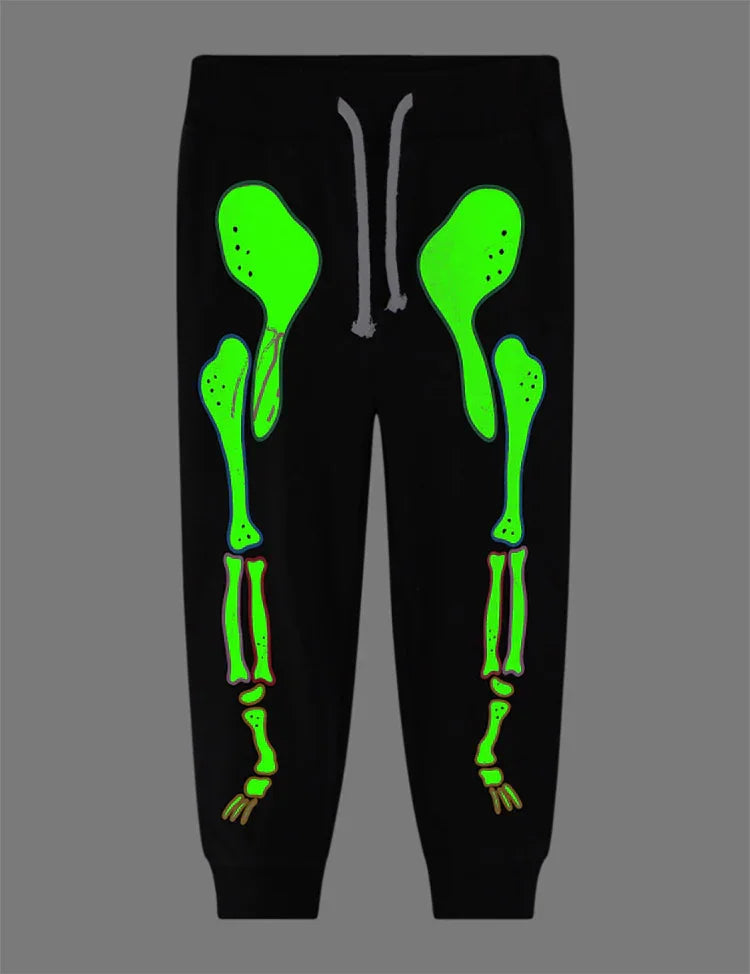 Halloween Skeleton Luminous Sweatpants