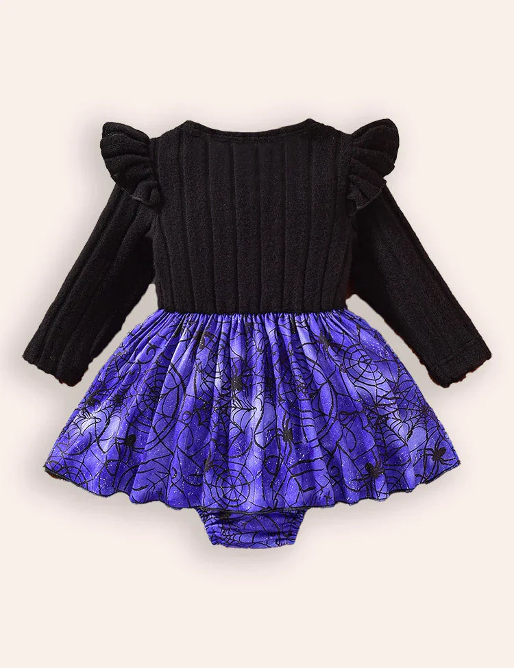 Halloween Cat Print One-piece Dress