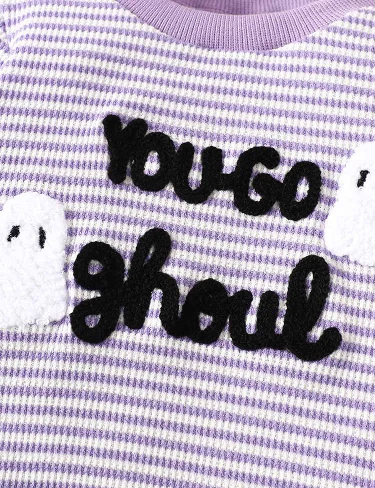 Halloween Ghost Embroidered Loungewear Set