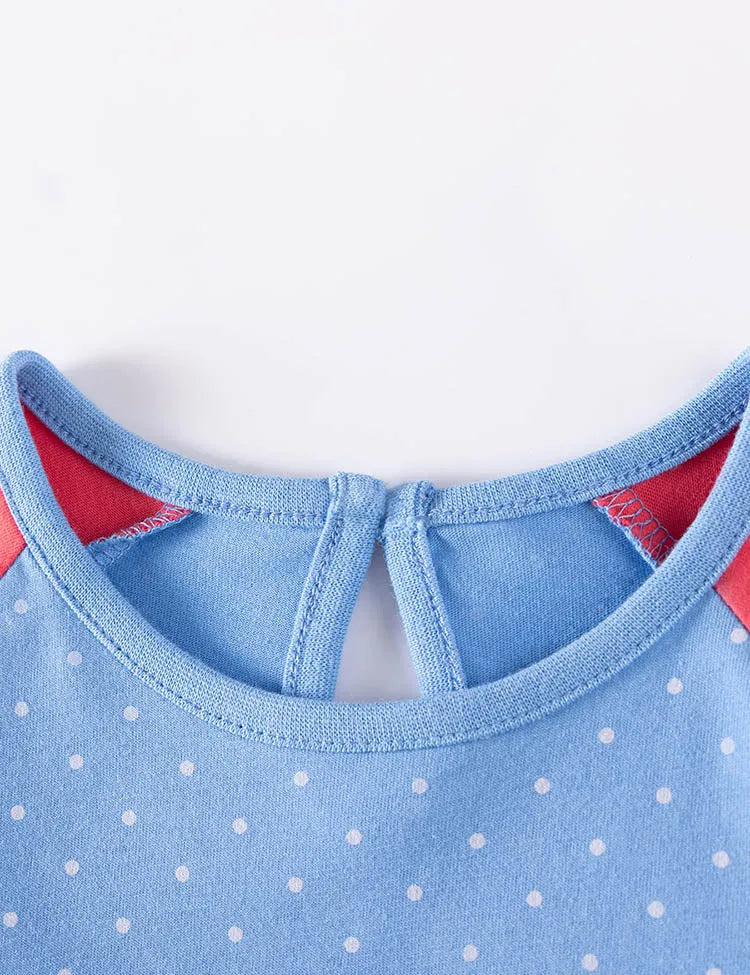 Big Bunny Appliqué Long Sleeve Dress